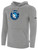 NORCAL STATE  CUP BASICS FLEECE HOODIE CENTER FRONT: CREST LIGHT HEATHER GREY BLACK