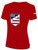 USA DEAF SA BASICS TEE SHIRT CREST ON WEARERS CENTER CHEST RED WHITE