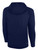 USA FIELD  HOCKEY LIFESTYLE THERMA FLEECE WOVEN FRONT ZIP UP HOODIE NAVY WHITE