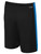 EMERALD COAST UNITED RUSH  SOCCER BASICS I TRAINING SHORTS BLACK PROMO BLUE
