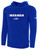 NEVADA RUSH  FLEECE HOODIE CREST  ON WEARERS CENTER CHEST  ROYAL BLUE WHITE