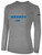 NEVADA RUSH  LONG SLEEVE COTTON T-SHIRT CREST ON WEARERS CENTER CHEST LIGHT HEATHER GREY BLACK