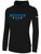 MOUNTAIN RUSH FLEECE HOODIE CREST ON WEARERS CENTER CHEST BLACK WHITE