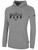 MOUNTAIN RUSH  FLEECE HOODIE CREST ON WEARERS CENTER CHEST  LIGHT HEATHER GREY BLACK