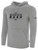 MOUNTAIN RUSH  FLEECE HOODIE CREST ON WEARERS CENTER CHEST  LIGHT HEATHER GREY BLACK
