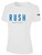 PFC  RUSH  SHORT SLEEVE COTTON T-SHIRT CREST ON WEARERS CENTER CHEST WHITE BLACK
