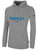 PFC  RUSH   FLEECE   HOODIE CREST ON WEARERS CENTER CHEST LIGHT HEATHER GREY BLACK