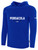 PFC  RUSH   FLEECE HOODIE CREST   ON WEARERS CENTER CHEST ROYAL BLUE WHITE