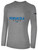 PFC  RUSH  LONG  SLEEVE COTTON T-SHIRT CREST ON WEARERS CENTER CHEST LIGHT HEATHER GREY BLACK