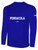 PFC  RUSH  LONG SLEEVE COTTON   T-SHIRT CREST ON WEARERS CENTER CHEST ROYAL BLUE WHITE