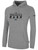 PFC  RUSH   FLEECE  HOODIE CREST ON WEARERS CENTER CHEST LIGHT HEATHER GREY BLACK