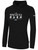 PFC  RUSH   FLEECE   HOODIE CREST ON WEARERS CENTER CHEST BLACK WHITE
