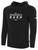 PFC  RUSH   FLEECE   HOODIE CREST ON WEARERS CENTER CHEST BLACK WHITE