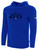 BAYSIDE RUSH   FLEECE HOODIE CREST ON WEARERS CENTER CHEST ROYAL BLUE WHITE