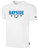 BAYSIDE RUSH SHORT SLEEVE COTTON T-SHIRT CREST ON   WEARERS CENTER CHEST WHITE BLACK