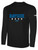 BAYSIDE RUSH LONG SLEEVE COTTON T-SHIRT CREST ON WEARERS CENTER CHEST  BLACK WHITE