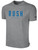 HILLSBORO RUSH  SHORT SLEEVE COTTON T-SHIRT CREST ON WEARERS CENTER CHESTLIGHT HEATHER GREY BLACK