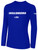 HILLSBORO  RUSH  LONG SLEEVE COTTON T-SHIRT CREST ON WEARERS CENTER CHESTROYAL BLUE WHITE