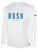 IDAHO RUSH  LONG SLEEVE COTTON T-SHIRT CREST ON WEARERS CENTER CHEST WHITE BLACK