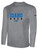 IDAHO  RUSH  LONG SLEEVE COTTON T-SHIRT CREST ON WEARERS CENTER CHEST LIGHT HEATHER GREY BLACK