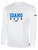 IDAHO  RUSH  LONG SLEEVE COTTON T-SHIRT CREST ON WEARERS CENTER CHEST WHITE BLACK