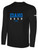 IDAHO  RUSH  LONG SLEEVE COTTON T-SHIRT CREST ON WEARERS CENTER CHEST BLACK WHITE