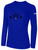 IDAHO  RUSH   LONG SLEEVE COTTON T-SHIRT CREST ON WEARERS CENTER CHEST ROYAL BLUE WHITE