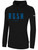 TENNESSEE LOBOS RUSH  FLEECE HOODIE CREST ON WEARERS CENTER CHEST  BLACK WHITE