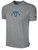 IOWA  RUSH NORTH  RUSH SHORT SLEEVE COTTON T-SHIRT CREST ON WEARERS CENTER CHEST LIGHT HEATHER GREY BLACK