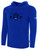 IOWA RUSH NORTH FLEECE HOODIE CREST ON WEARERS CENTER CHEST ROYAL BLUE WHITE