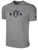 IOWA  RUSH  NORTH  RUSH SHORT SLEEVE COTTON T-SHIRT CREST ON WEARERS CENTER CHEST LIGHT HEATHER GREY BLACK