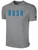 IOWA  RUSH SOUTH SHORT SLEEVE   COTTON T-SHIRT CREST ON WEARERS CENTER CHEST LIGHT HEATHER GREY BLACK