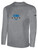 IOWA   RUSH SOUTH LONG  SLEEVE COTTON T-SHIRT CREST ON WEARERS CENTER CHEST LIGHT HEATHER GREY BLACK