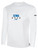 IOWA   RUSH SOUTH LONG  SLEEVE COTTON T-SHIRT CREST ON WEARERS CENTER CHEST WHITE BLACK