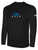 IOWA   RUSH SOUTH LONG  SLEEVE COTTON T-SHIRT CREST ON WEARERS CENTER CHEST BLACK WHITE