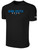 IOWA    RUSH SOUTH SHORT SLEEVE COTTON T-SHIRT CREST ON WEARERS CENTER CHEST BLACK WHITE