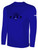 IOWA   RUSH  SOUTH LONG SLEEVE COTTON T-SHIRT CREST ON WEARERS CENTER CHEST ROYAL BLUE WHITE