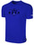 IOWA   RUSH  SOUTH SHORT SLEEVE COTTON T-SHIRT CREST ON WEARERS CENTER CHEST ROYAL BLUE WHITE