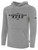 RUSH WI WEST-LX UNITED FLEECE HOODIE CREST ON WEARERS CENTER  CHEST LIGHT HEATHER GREY BLACK