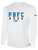 COASTAL RUSH - PERDIDO RUSH LONG SLEEVE COTTON T-SHIRT  CREST ON WEARERS CENTER CHEST WHITE BLACK