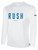 COASTAL RUSH - PERDIDO RUSH LONG SLEEVE COTTON T-SHIRT CREST ON WEARERS  CENTER   CHEST  WHITE BLACK