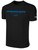 COLORADO RUSH SOUTH   SHORT SLEEVE COTTON T-SHIRT CREST ON WEARERS CENTER CHEST BLACK WHITE
