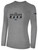 COLORADO RUSH LONG SLEEVE  COTTON T-SHIRT CREST ON  WEARERS CENTER CHEST LIGHT HEATHER GREY BLACK