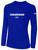 COLORADO RUSH LONG   SLEEVE COTTON T-SHIRT  CREST ON WEARERS CENTER CHEST ROYAL BLUE WHITE