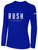COLORADO RUSH LONG     SLEEVE COTTON T-SHIRT CREST ON WEARERS CENTER CHEST ROYAL BLUE WHITE