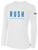 COLORADO RUSH COS  RUSH LONG SLEEVE COTTON     T-SHIRT CREST ON WEARERS CENTER CHEST WHITE BLACK