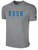 COLORADO RUSH COS  RUSH SHORT SLEEVE    COTTON T-SHIRT CREST ON WEARERS CENTER CHEST LIGHT HEATHER GREY BLACK