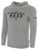 COLORADO RUSH COS  FLEECE HOODIE CREST ON WEARERS CENTER CHEST LIGHT HEATHER GREY BLACK