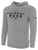 COLORADO RUSH COS  FLEECE HOODIE CREST ON WEARERS CENTER CHEST LIGHT HEATHER GREY BLACK