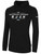 COLORADO RUSH COS   FLEECE HOODIE CREST ON WEARERS CENTER CHEST BLACK WHITE